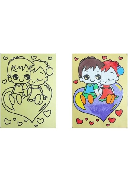 10 Adet, Büyük Boy, Kum Boyama Seti, A4 Boyutunda, Kum Boyama Çalışması, Etkinlik indirimleri