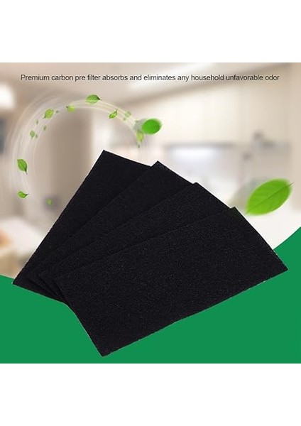 Evrensel Aktif Karbon Sünger Filtre Köpük Levha Hava Temizleyici Yedek Aktif Ped, 4 Paket Karbon Sünger Filtre Filtre Kılıflarıfiltre Aksesuarları fiyatları