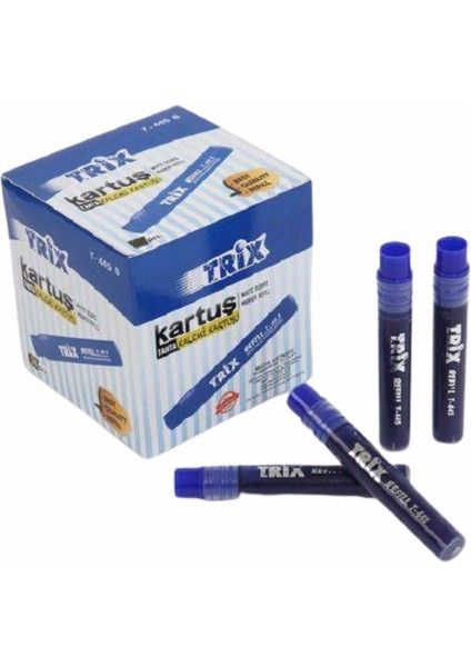 Trix T-445 B Mavi Tahta Kalem Kartuşu 24 Lü