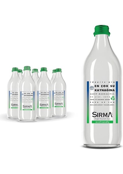 Ecofriendly Cam Şişe Su 6X750 ml