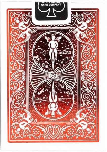 Metalluxe Foil Back Crimson (Red) Kırmızı Kart Premium Iskambil Oyun Kağıdı Kartları Destesi fiyatları