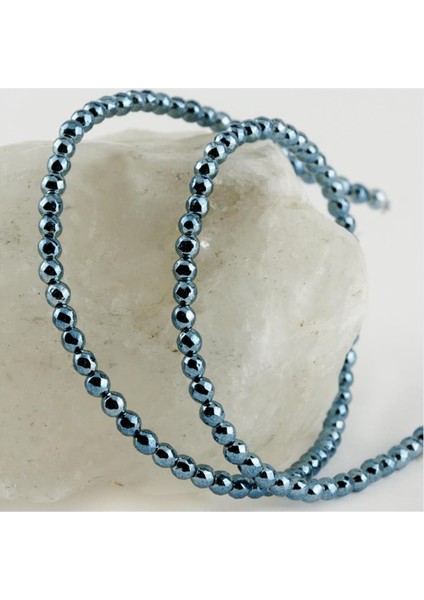 shop 4 mm Fasetli Hematit Taşı-Mavi fırsatları