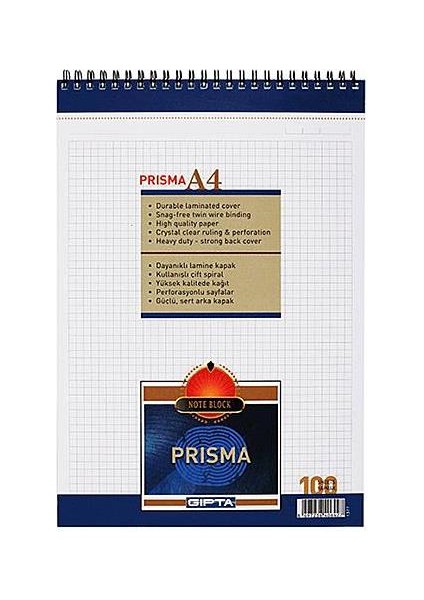 Gıpta Prısma A4 100 Yp.kar.bloknot Kart.kapak 1377