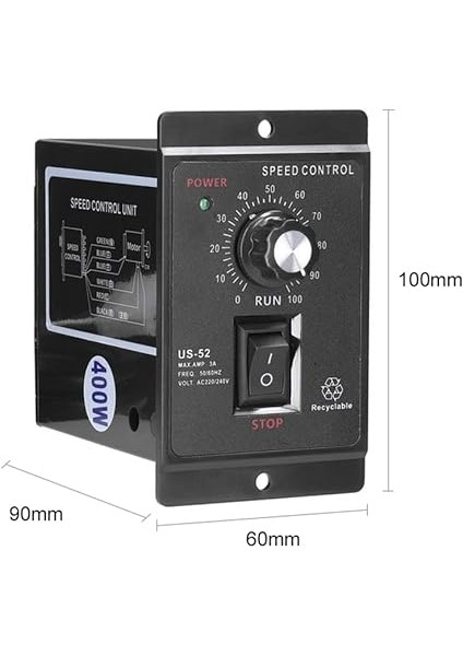 400W Motor Hız Ac 220V Motor Hız Regülatörü Cihazı Ileri ve Motor Kontrolörü indirimleri