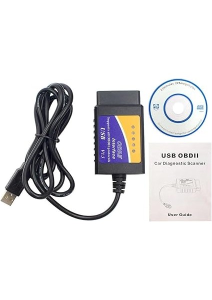 Obd2 Kablolu USB Girişli Araç Oto Arıza Tespit Cihazı V1.5 fiyatları