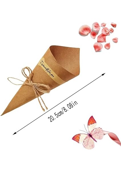 50 Adet Kraft Kağıt Konfeti Poşeti, Düğün Konfeti Poşeti, Iplik Süslemeli, Kağıt Düğün Konfeti Kozalakları, Şeker Çiçek Tabağı ve Konfeti Için (Kraft Kağıt Kahverengi) fırsatları