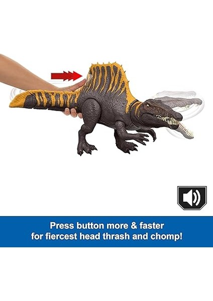 Jurassic World Rebirth Dinozor Oyuncağı, 2 Saldırı Hareketine Sahip Spinosaurus Aksiyon Figürü, Filmden Uyarlanan Tasarım, Bükülebilir Eklemler, Dijital Oyunlar, JGB56 modelleri