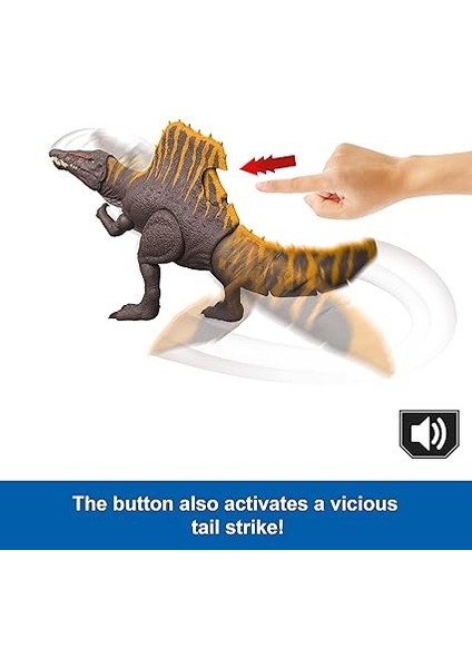 Jurassic World Rebirth Dinozor Oyuncağı, 2 Saldırı Hareketine Sahip Spinosaurus Aksiyon Figürü, Filmden Uyarlanan Tasarım, Bükülebilir Eklemler, Dijital Oyunlar, JGB56 fırsatları