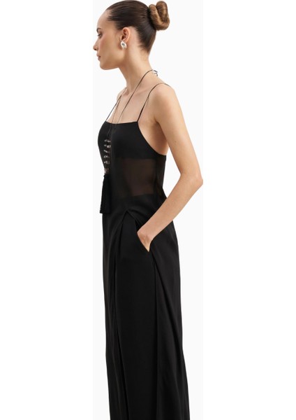 Kadın Şeffaf Şifon Uzun Askılı Camisole Bluz modelleri