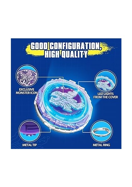 Nado Savaş Üstleri Erkek Çocuklar Için Patlama Oyuncağı Grils Yaş 5+ Oyun Üstü Oyuncaklar, Kılıç Fırlatıcı - Dream World Magic Dragon, Lightning Purple indirimleri