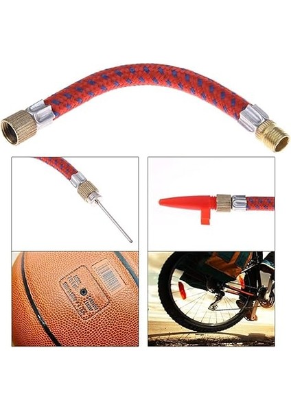 Pompa Seti 30 cm El Tipi Ayak Tutamaklı Hava Top Şişirme Plastik Başlıklı Borulu Iğne Uçlu fırsatları