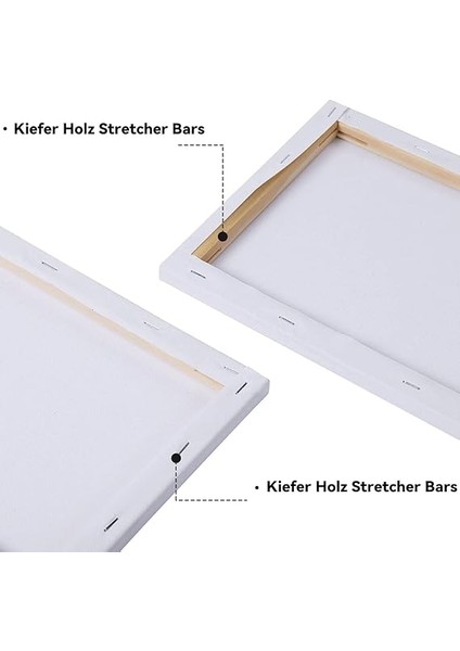 Boyama Için Tuval 5'li Set, Tuval 20 x 20 Cm, Tuval %100 Pamuk, Boyama Tuvali, Tuval Çerçevesi, Akrilik, Sulu Boya, Yağlı Boya Vb. Için Tuval Seti fırsatları