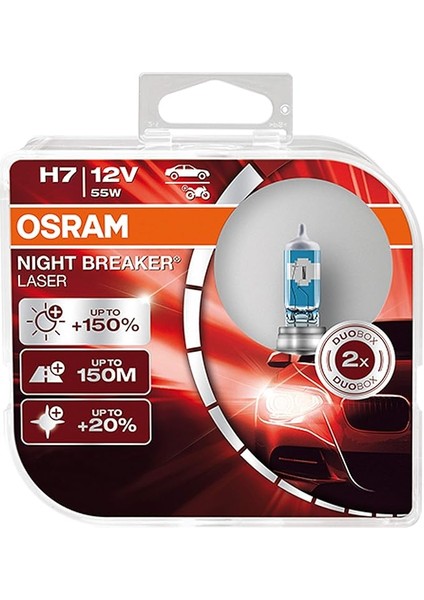 Night Breaker Laser H7 Ampul 64210NL -%150 Daha Fazla Işık