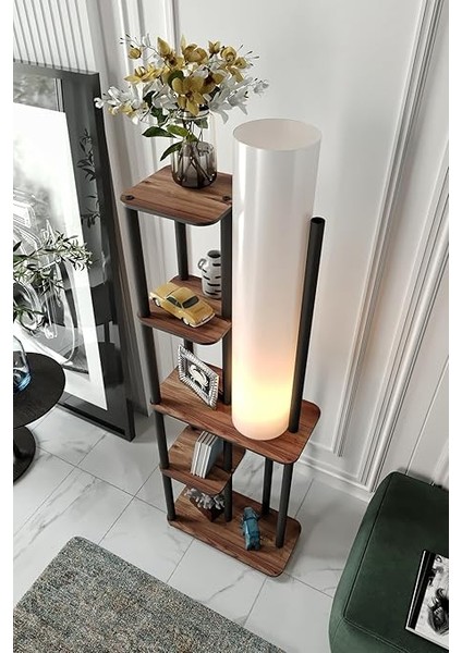 Dor Lambader – Ceviz Renkli Şık Ahşap Gövde, Modern ve Minimalist Tasarım, E27 Duy Uyumlu, LED Ampul ile Kullanılabilir, Göz Yormayan Aydınlatma, Kolay Kurulumlu Salon Lambası modelleri