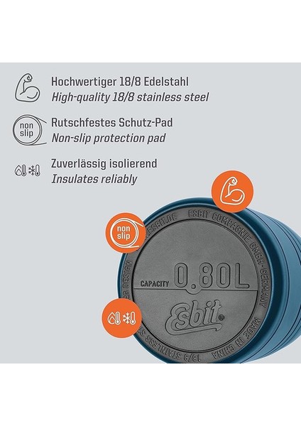 Majoris Termos Kap, Yemek Için, Sıcak Tutma Kabı, 800 Ml, Kutup Mavisi, Sıcak ve Soğuk Yemekler Için Paslanmaz Çelik fiyatları