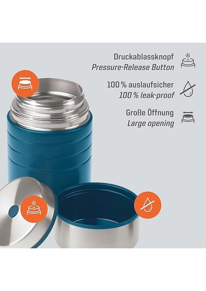 Majoris Termos Kap, Yemek Için, Sıcak Tutma Kabı, 800 Ml, Kutup Mavisi, Sıcak ve Soğuk Yemekler Için Paslanmaz Çelik modelleri