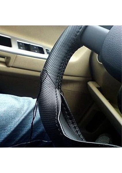 K621.001 Deri Dikişli Direksiyon Kılıfı, Siyah fiyatları