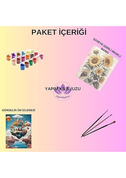 Baskılı Sayılarla Boyama Hobi Seti (Çerçeveli) 40X50 Cm: Pencereden Bakış modelleri