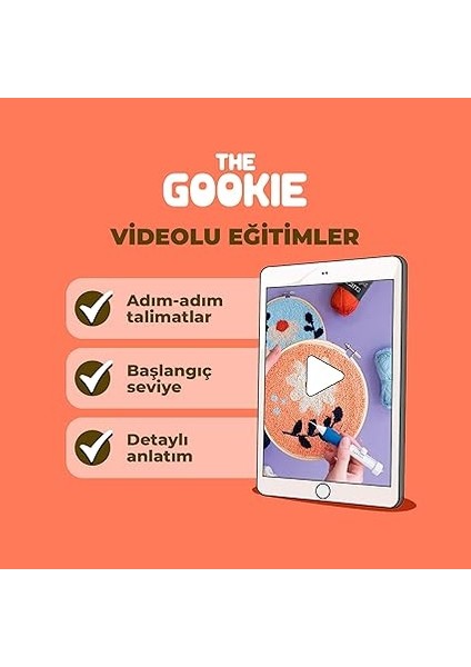 Kiti Başlangıç Seviye Nakış Kiti Kumaşlı Zımba Iğne Alet Seti, Dikiş Iğneleri, Iplikler ve Çemberler modelleri