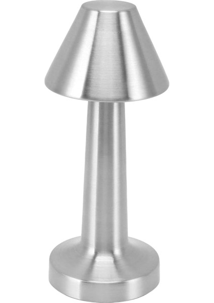 Masaüstü Dokunmatik Lamba Şarjlı 24 Saat Şarj Süresi Yumuşak Işık Otel ve Restoran Kullanımına Uygun Kitap Okuma Işığı Salon Yatak Odası Aydınlatma 23CM x 9cm Mnt1 (Silver) fırsatları