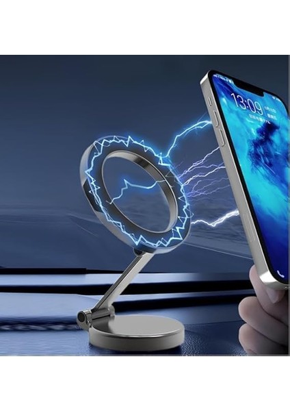 G118 Magsafe Ile Uyumlu Süper Mıknatıslı 360 Derece Dönebilen Içerisindeki Metal Aparatlarla Tüm Cep Telefonlarına Uyumlu Araç Telefon Tutucusu Masaüstü Telefon Tutucusu Araç Tutucu A+Kalite fiyatları