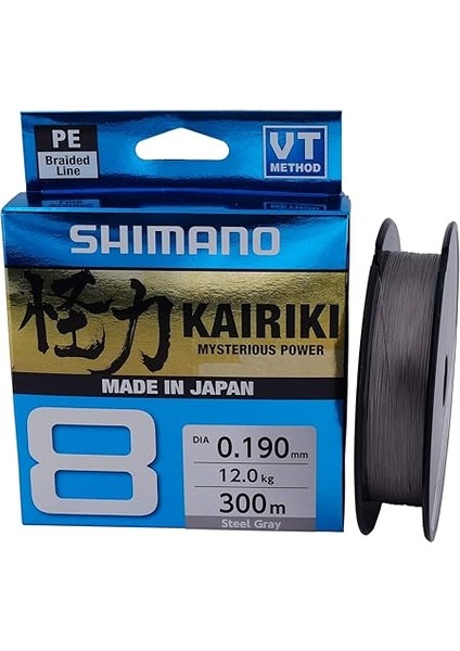 Kairiki 8 Örgü Ip Misina 300M Steel Gray 0.19MM / 12.0kg fiyatları
