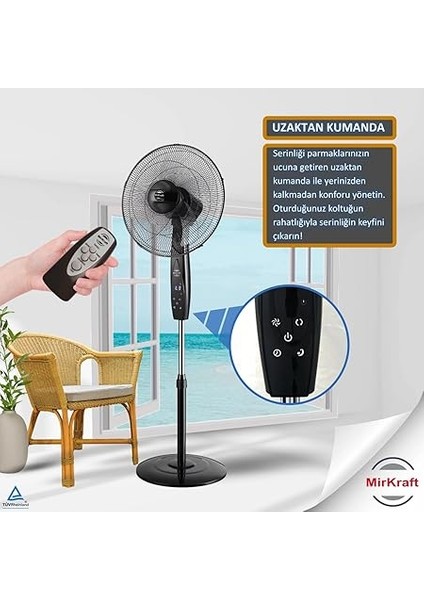 FS-40BR Stand Fan Vantilatör 16'' (Uzaktan Kumandalı) modelleri
