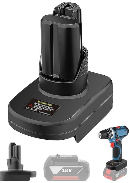 Bosch Professional 18 V System Gba 18 V Akü Için Akü Adaptörü, Bosch Professional 12 V System Gba Elektrikli Aletler ile Çalışır