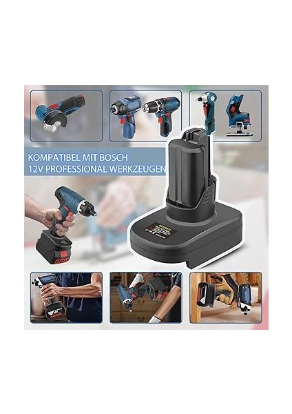 Bosch Professional 18 V System Gba 18 V Akü Için Akü Adaptörü, Bosch Professional 12 V System Gba Elektrikli Aletler ile Çalışır modelleri