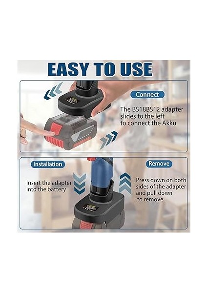 Bosch Professional 18 V System Gba 18 V Akü Için Akü Adaptörü, Bosch Professional 12 V System Gba Elektrikli Aletler ile Çalışır indirimleri