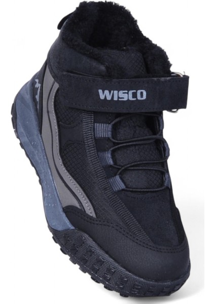 064 Siyah Erkek Çocuk Kürklü Bot