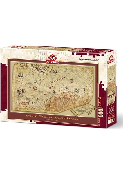 Puzzle Piri Reis Haritası 1000 Parça Puzzle