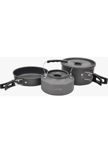 Kamp Tencere Seti, Doğa Yürüyüşü ve Kamp Için Farklı Boyutlarda Tencereler