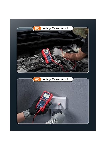 M4K0R 4000 Trms Dijital Multimetre, Voltmetre, Polimetre, Ac/dc Akım, Ac/dc Gerilim, Direnç, Frekans, Kapasitans, Süreklilik, Test Diyotları Için Test Cihazı Sayımları indirimleri