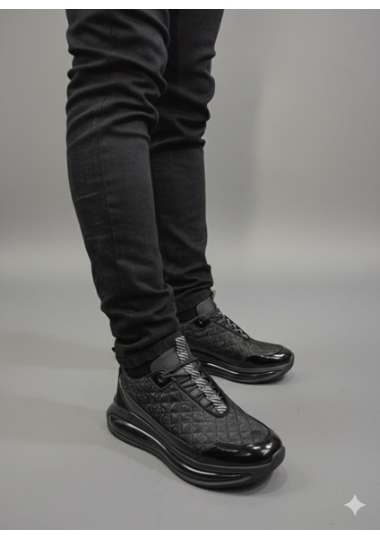Lastik Bağcıklı Paraşüt Parçalı Köpük Taban Erkek Sneaker Ayakkabı 22491