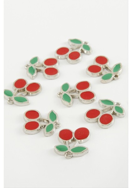 shop Kiraz Tek Kulplu Mineli Bileklik ve Kolye Ucu Aparatı 1 Adet-Kırmızı