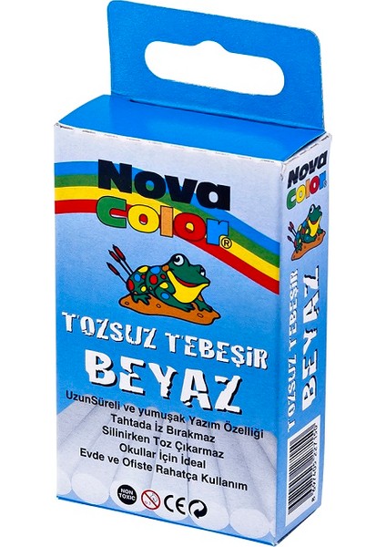 Nova Color Tozsuz Tebeşir 10 Lu Beyaz NC-4110