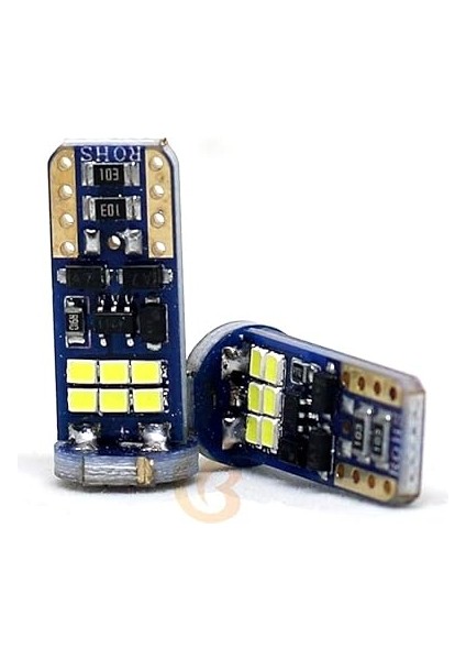 Büyük Dipsiz LED Beyaz T10 W5W 18LED 12V 6000K 2'li modelleri