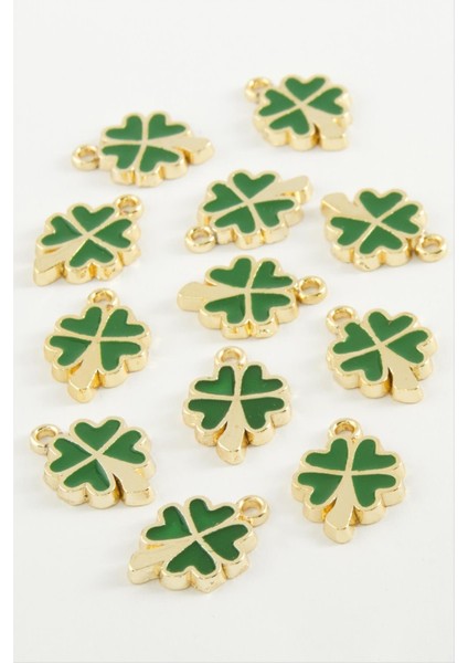 shop Yonca Tek Kulplu Mineli Bileklik ve Kolye Ucu Aparatı 1 Adet-Yeşil