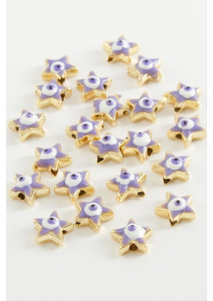 shop Yıldız Mineli Bileklik ve Kolye Ucu Aparatı 1 Adet-Lila fiyatları