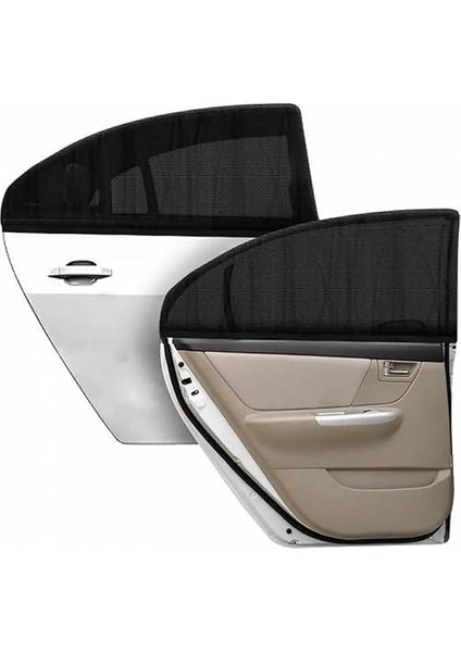 Oto Arka Yan Cam Için Güneşlik Perde Araç Kapı Perdesi (2 Adet)
