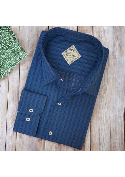 Klasik Geniş Kesim Desenli Uzun Kollu Erkek Gömlek fiyatları