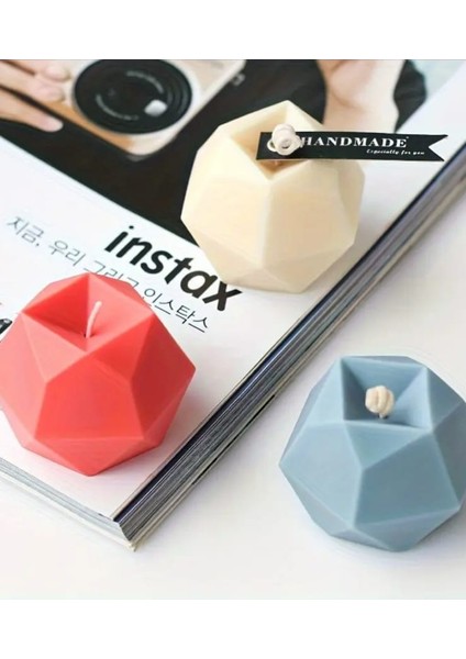 Geometrik Mum Silikon Kalıp Taş Tozu Mum Epoksi Reçine Silikon Kalıp Dayanıklı Esnek modelleri