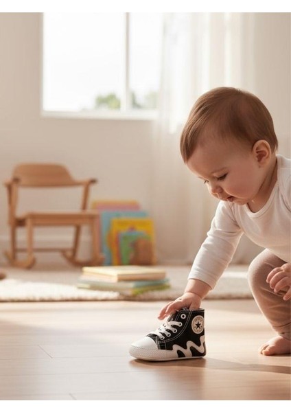 Erkek Bebek Spor Ayakkabı Görünümlü Patik