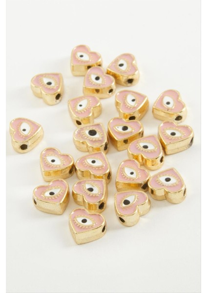 shop Kalp Göz Mineli Bileklik ve Kolye Ucu Aparatı 1 Adet-Pembe fiyatları