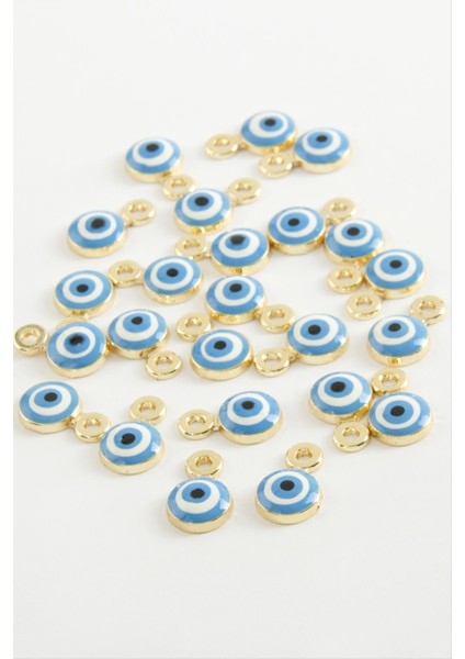 shop Nazar Tek Kulp Mineli Bileklik ve Kolye Ucu Aparatı 1 Adet-Turkuaz