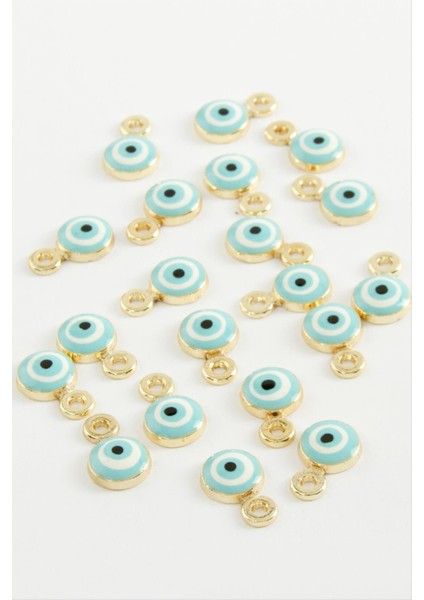 shop Nazar Tek Kulp Mineli Bileklik ve Kolye Ucu Aparatı 1 Adet-Turkuaz fiyatları