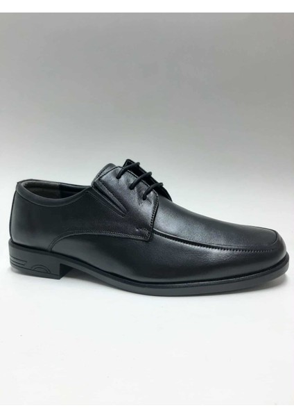 Hakiki Deri Bağcıklı Topuklu Esnek Kauçuk Taban Siyah Renk Kışlık Erkek Ayakkabı C-32251765HSA fiyatları