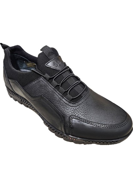 Lastik Bağcıklı Streçli Parça Kat Deri Model Erkek Casual Ayakkabı 10312 modelleri