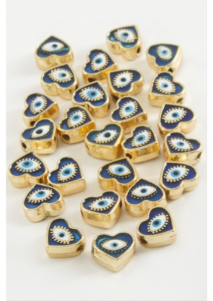 shop Kalp Göz Mineli Bileklik ve Kolye Ucu Aparatı 1 Adet-Lacivert fiyatları